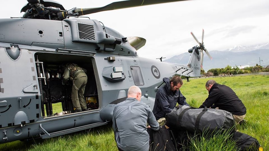 Royal New Zealand Air Force aircraft preparing to survey earthquake damage