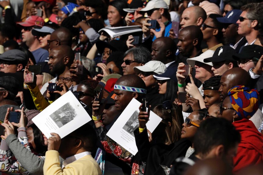 Crowds attend the 16th Annual Nelson Mandela Lecture