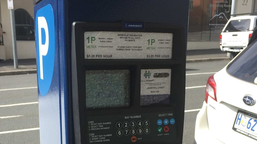 One of Hobart's new parking meters