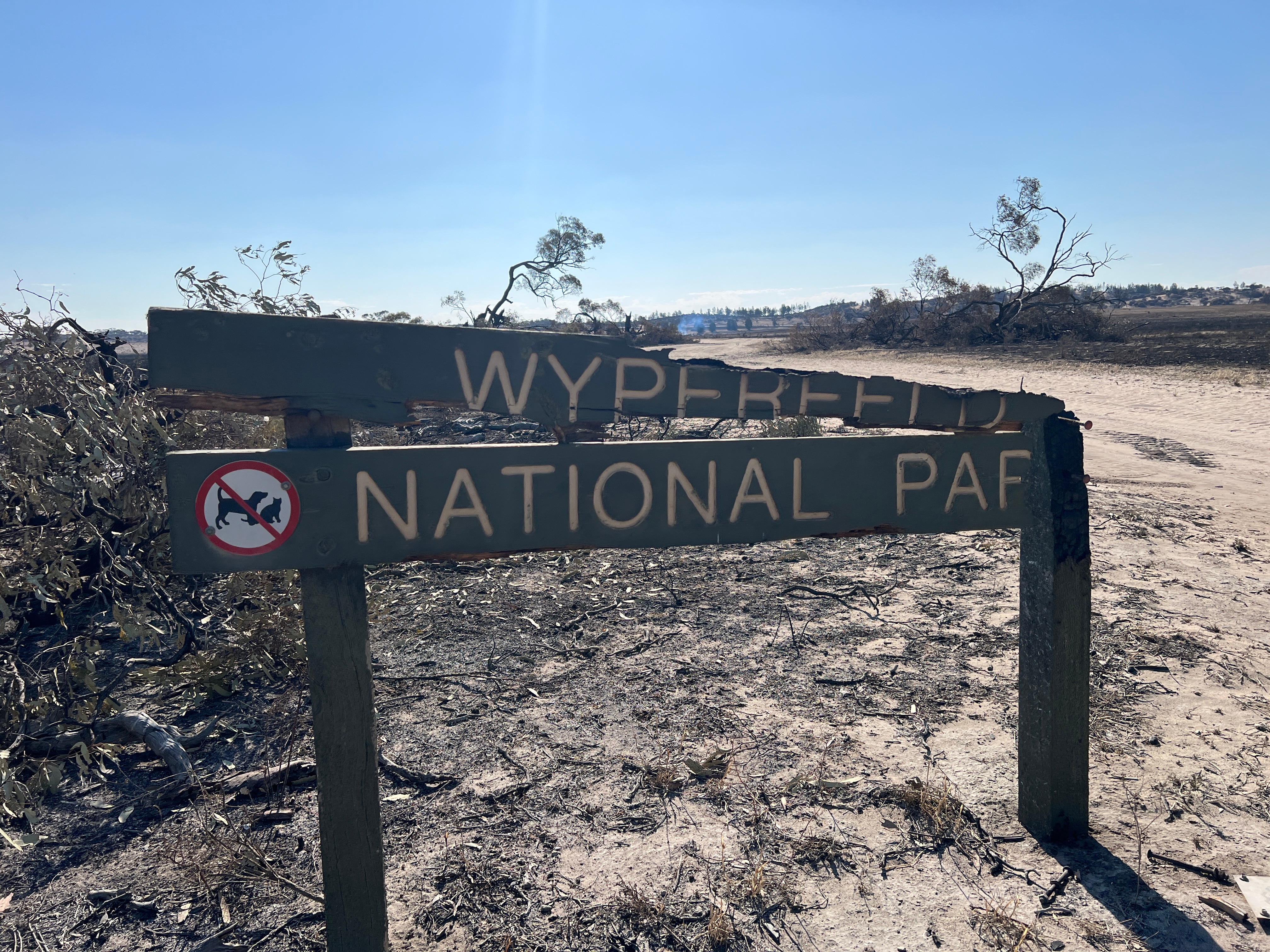 Signo del Parque Nacional Wyperfeld