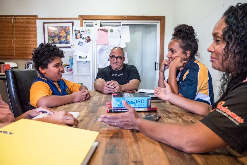 Seleena Blackley at home with her family.