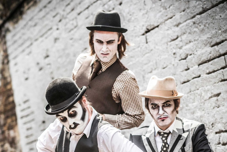Three performers from the Tiger Lillies.