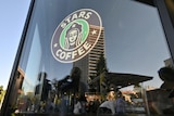 A logo of a newly opened Stars Coffee coffee shop