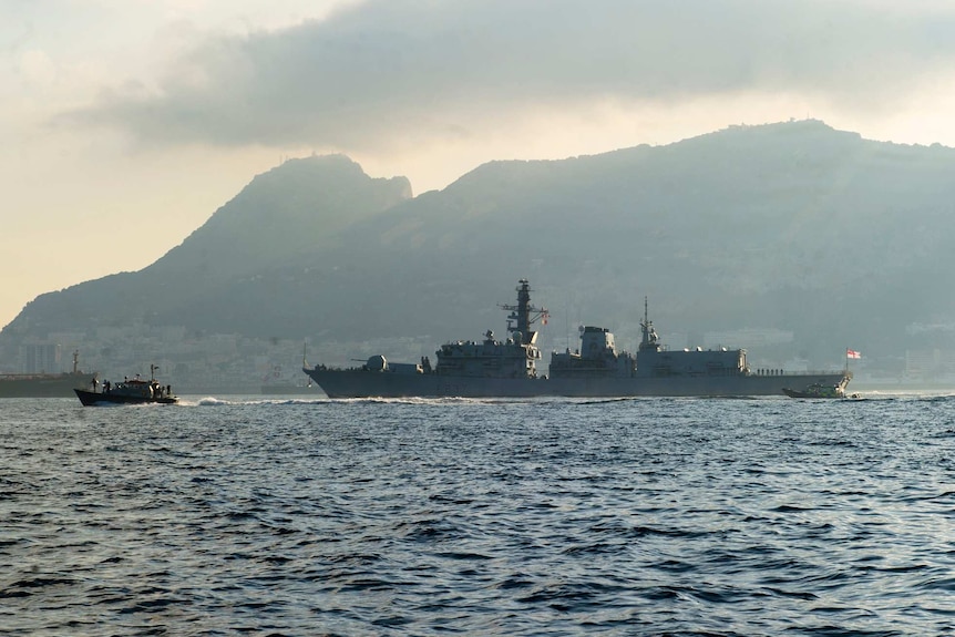 HMS Westminster docks in Gibraltar