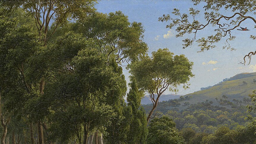 Warrenheip Hills near Ballarat 1854, oil on canvas on plywood.