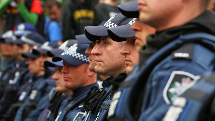 Police at a demonstration in Sydney (Getty Images: Paula Bronstein)