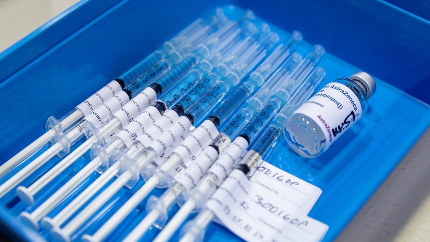 Syringes containing the COVID-19 AstraZeneca vaccine