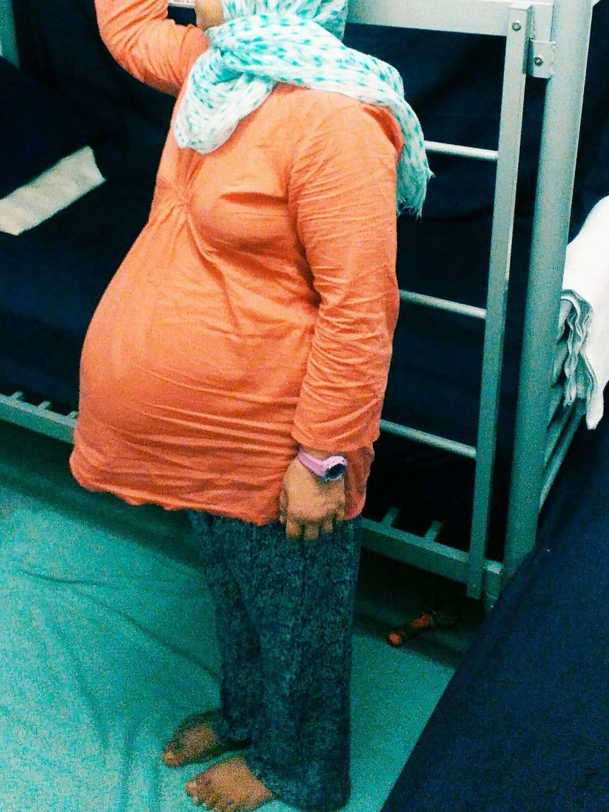 Pregnant asylum seeker Golestan