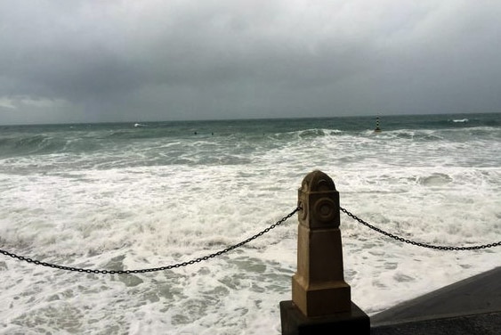 Rough seas at Cottesloe Beach