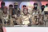 Military soldiers appearing in television.