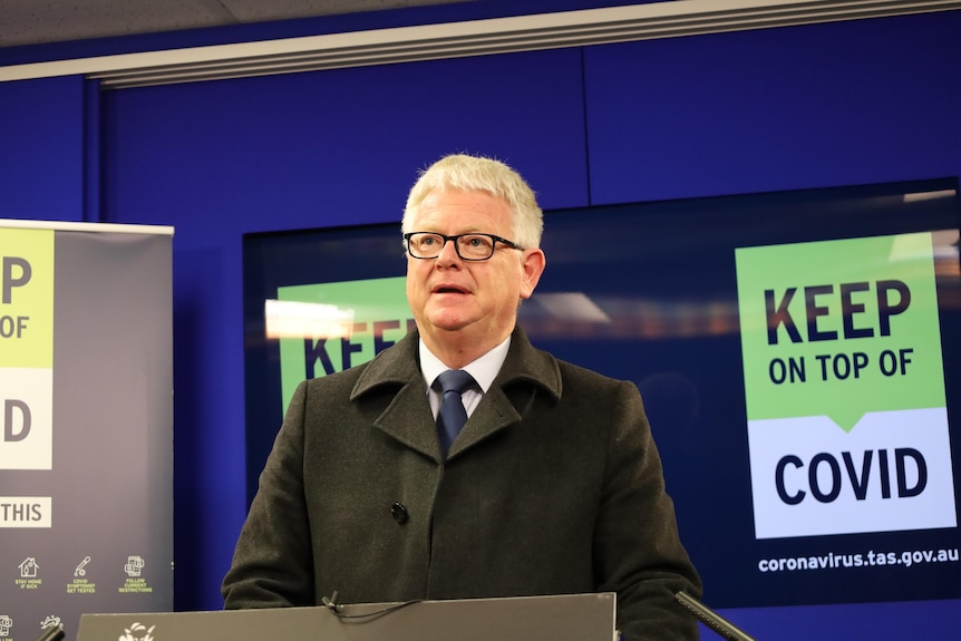 Bernard Dwyer the TT-Line chief executive, a grey-haired man in a suit and coat.