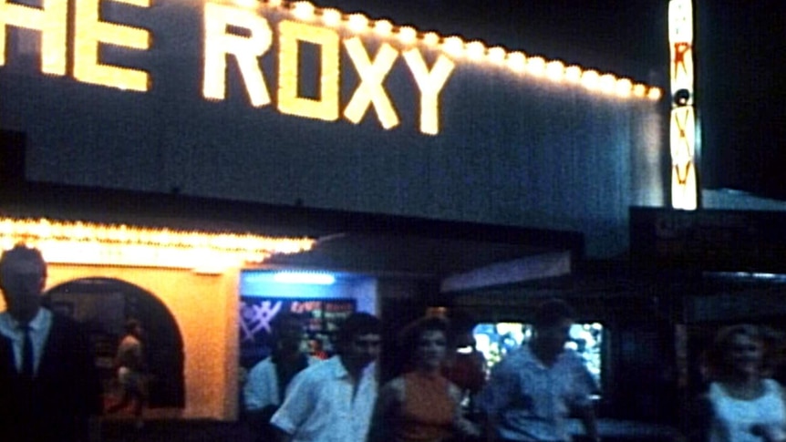"The Roxy" is up in lights above the entrance to a Brisbane nightclub.