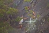 The hikers who are awaiting rescue on Mt Beerwah.