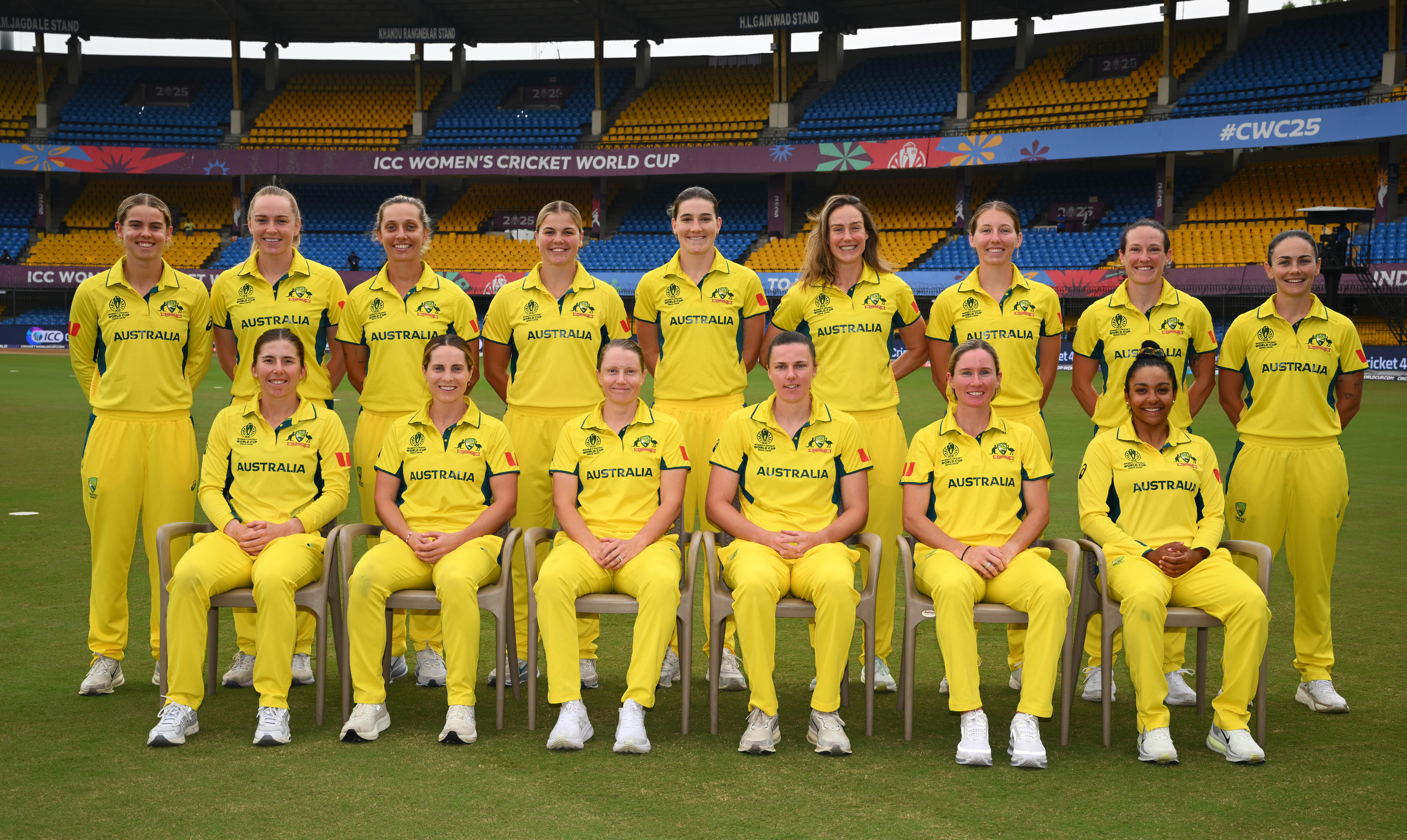 Foto da seleção australiana de críquete feminino