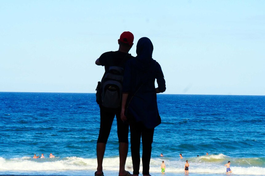 two people at the beach