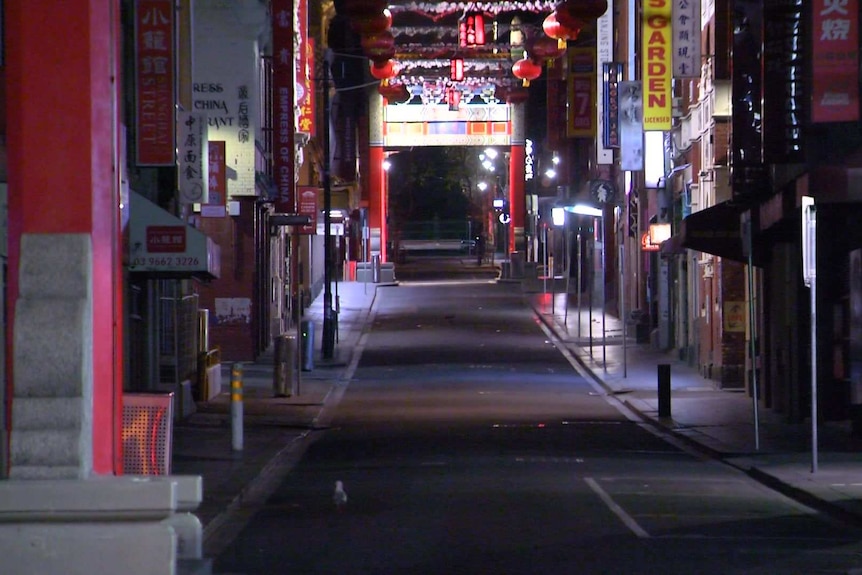 Chinatown in curfew.