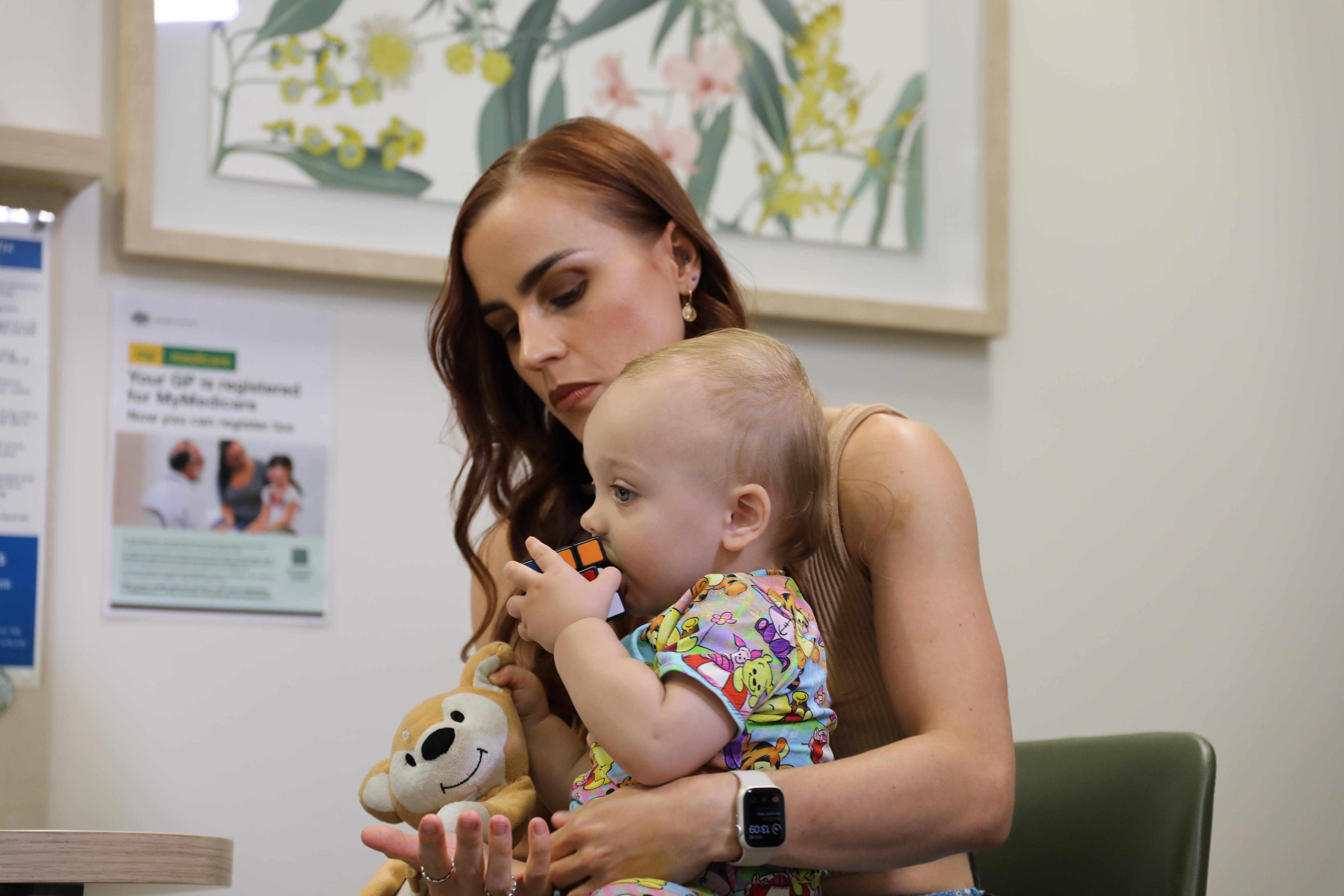 Lianne with Orlando on her knee