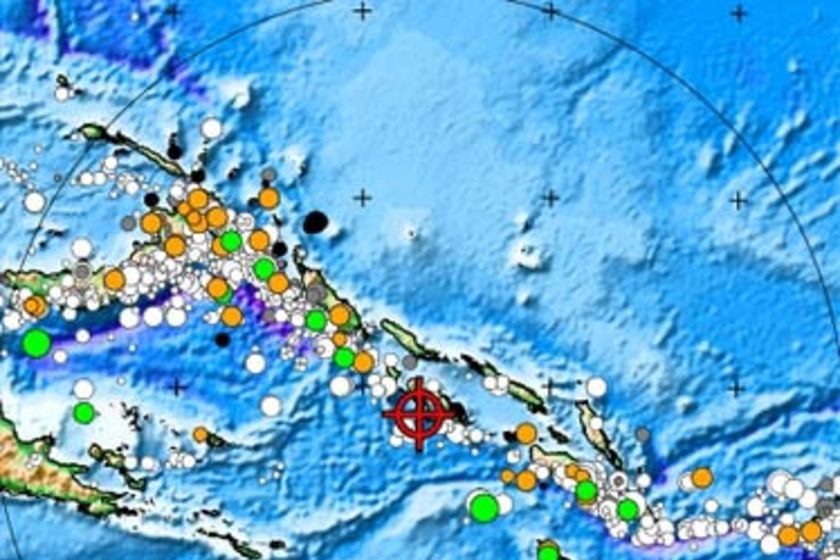 The earthquake struck west-north-west of Honiara.