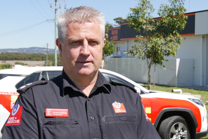 A portrait shot of Scott Dodson, who is a senior ranking member of Fire and Rescue NSW