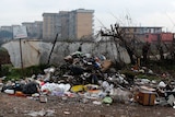 Piles of garbage in Acerra, Italy