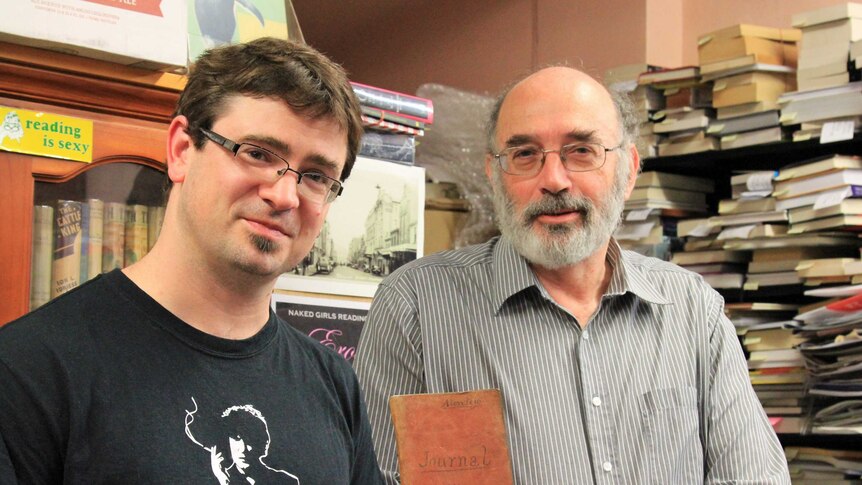 Richard Sprent and Mike Gray with the 1811 journal