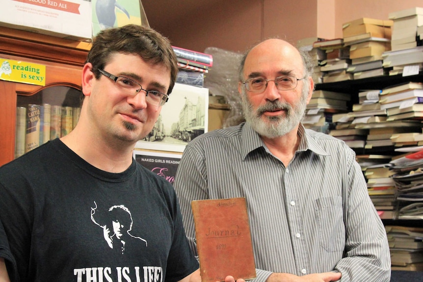 Richard Sprent and Mike Gray with the 1811 journal