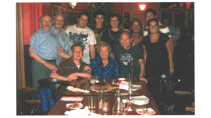 David Prince surrounded by his children and grandchildren.