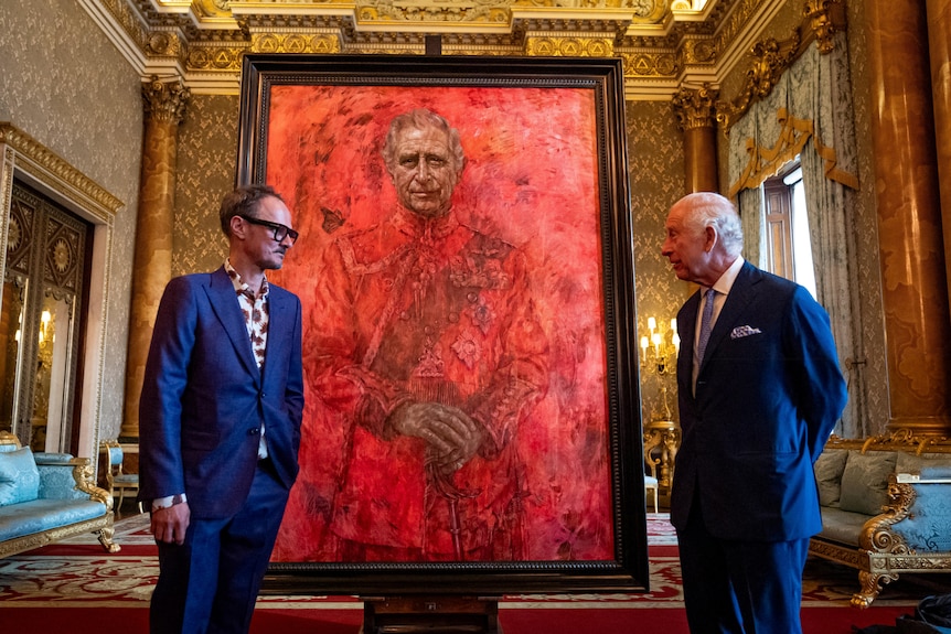 Charles meets with artist Jonathan Britain Royals King Portrait