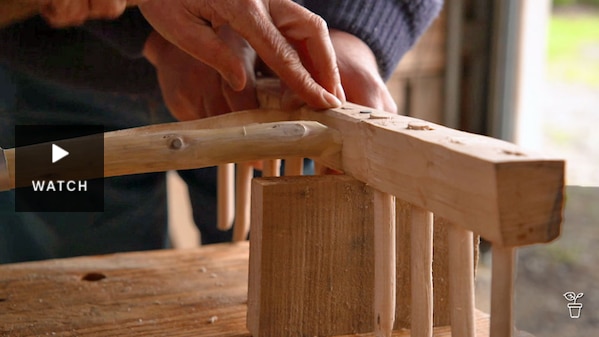A homemade rake made from timber. Has Video.
