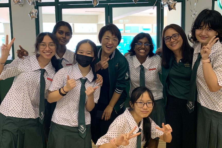 A group of Secondary Singaporean students 