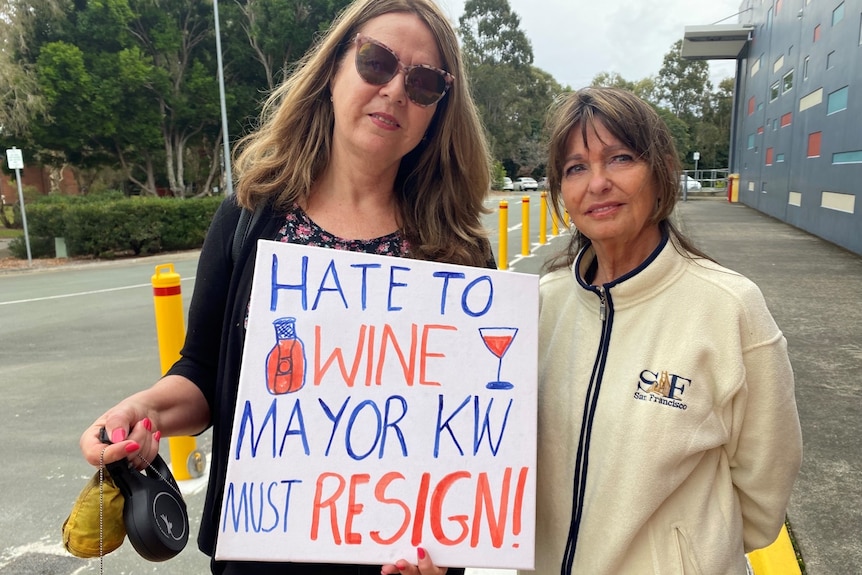 Redland councillor Adelia Berridge with an anti drink-driving campaigner