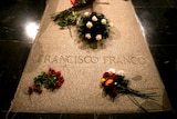 Flower are placed on the tomb of former Spanish dictator Francisco Franco