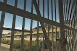 Risdon Prison looking through gate to exercise yard