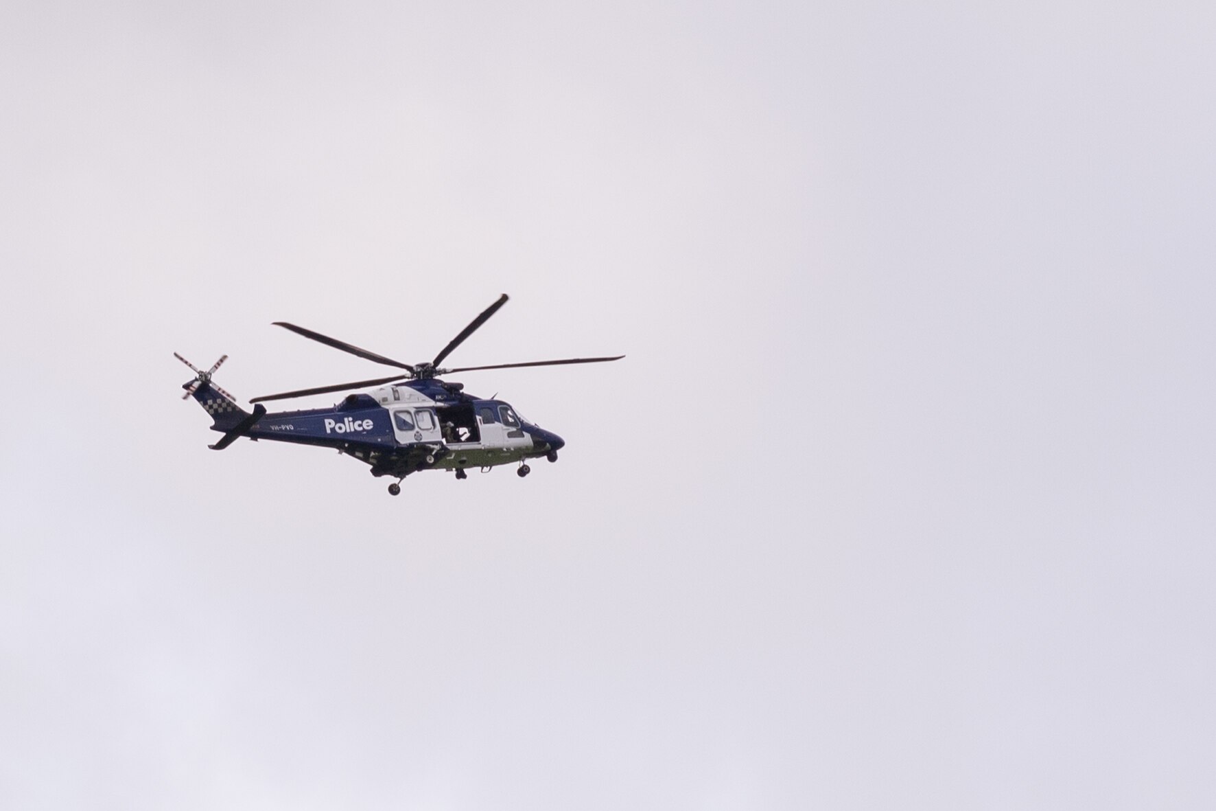 Helicopter in the sky