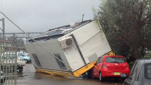 Hornsby storm container crushes car