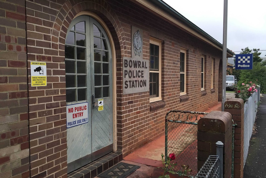 Bowral Police Station, where a man died in police custody