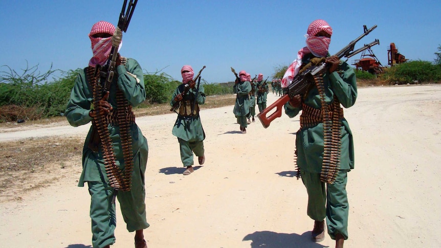 Al Shabaab militants in training