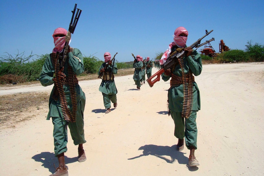 Al Shabaab militants in training