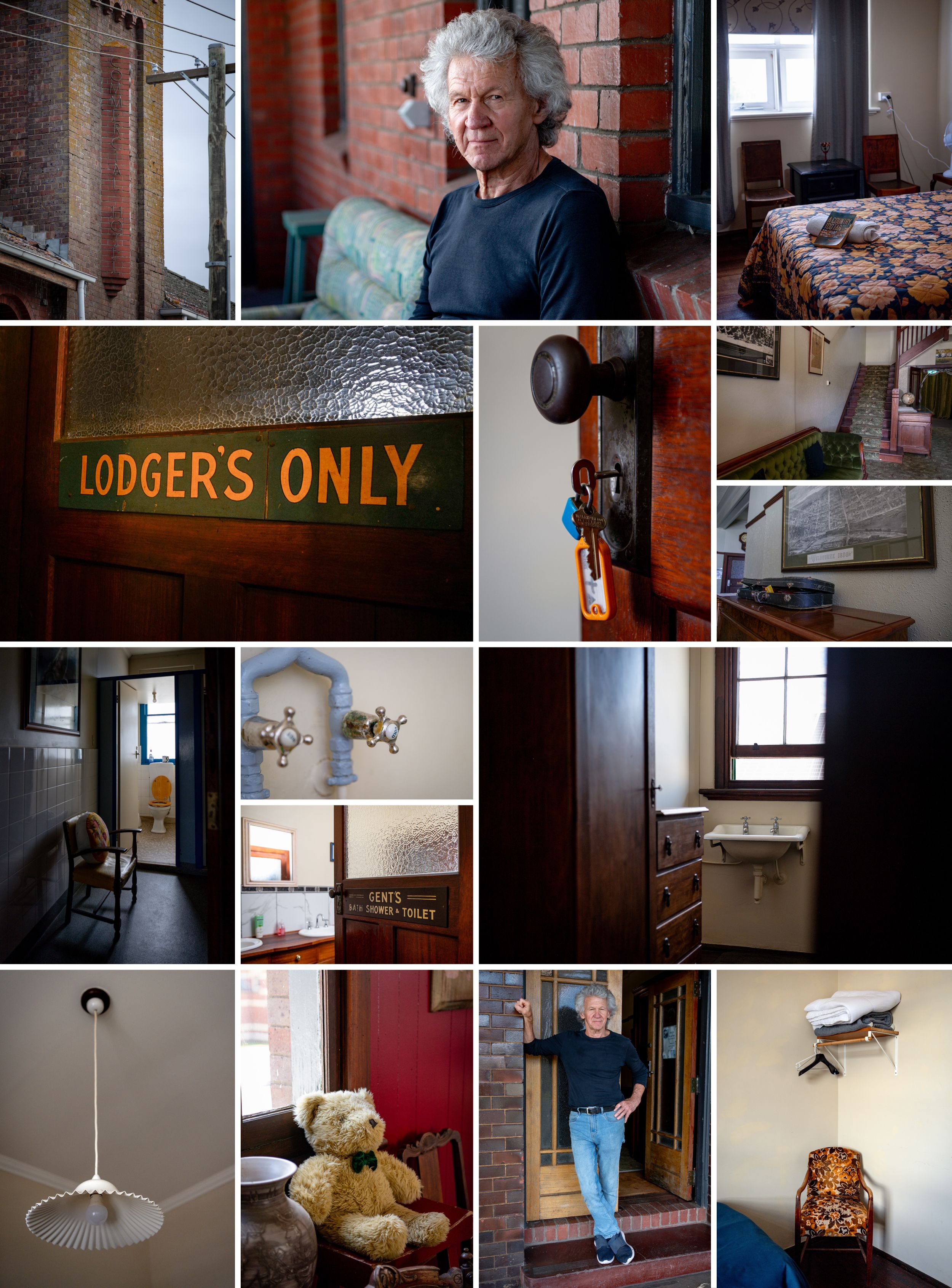 A composite picture of numerous images from inside the Commercial Hotel in Terang
