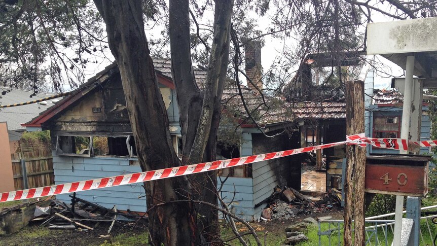 House damaged by fire in Fort Street Launceston
