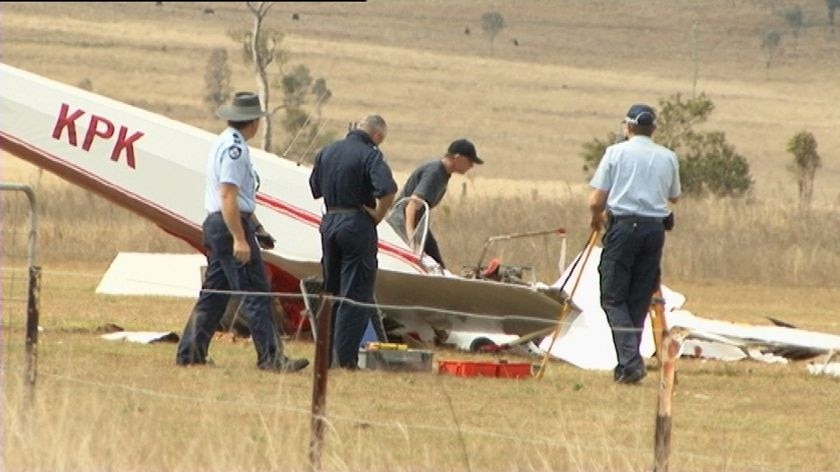 The motorised glider crashed near the Watts Bridge Airfield.