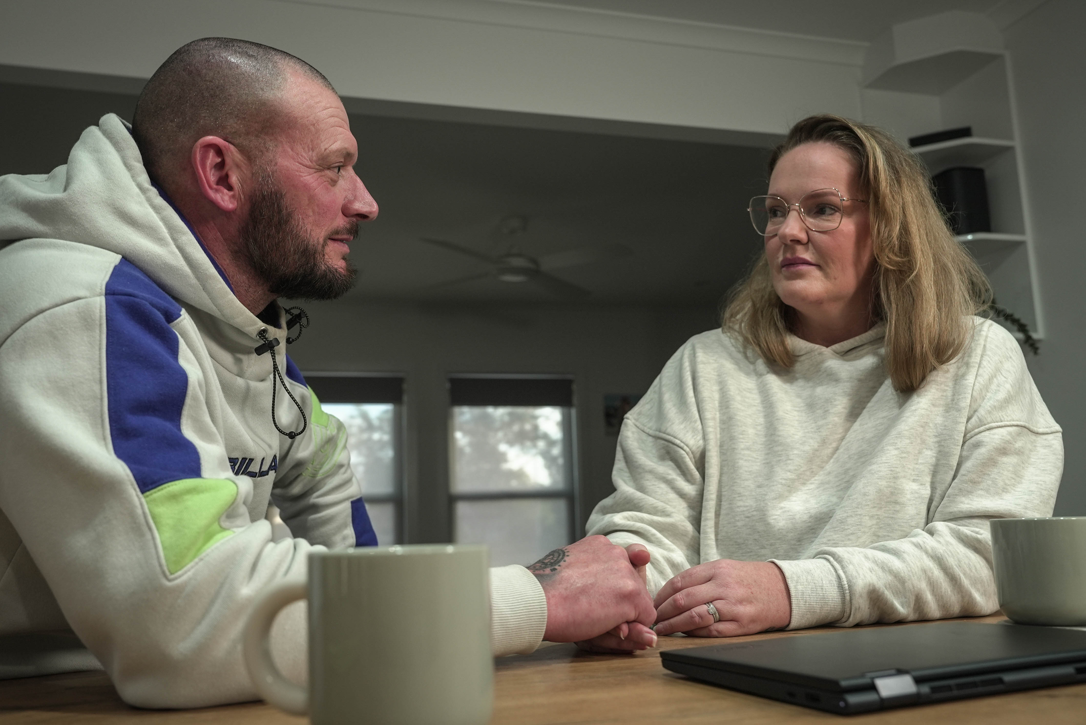 British midwife Kate Griffiths and husband Mark in Whyalla.
