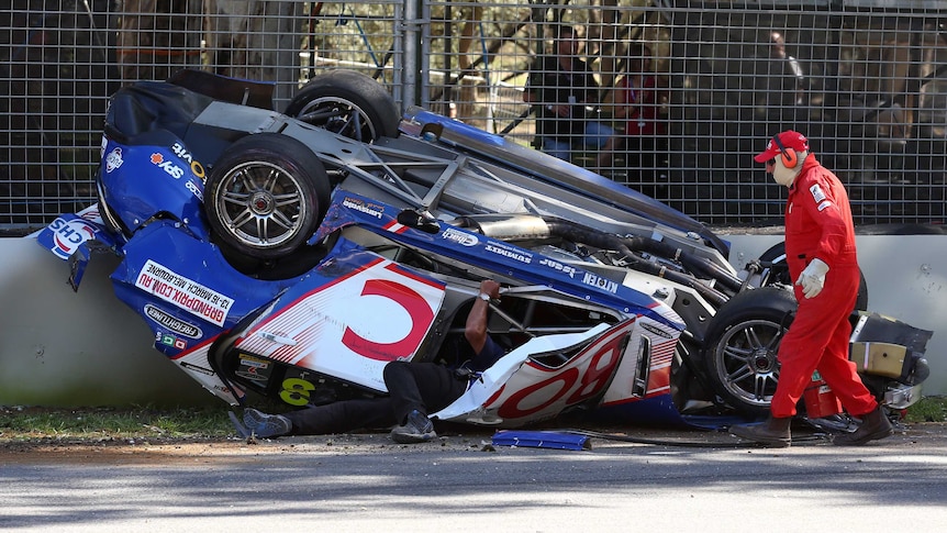 Bright crashes out at Clipsal