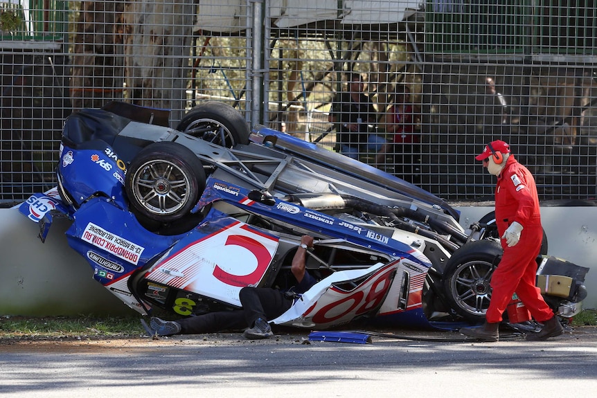 Bright crashes out at Clipsal