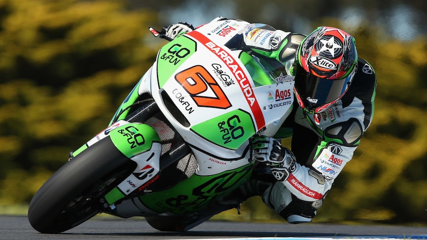 Tough debut ... Bryan Staring rides during free practice at Phillip Island