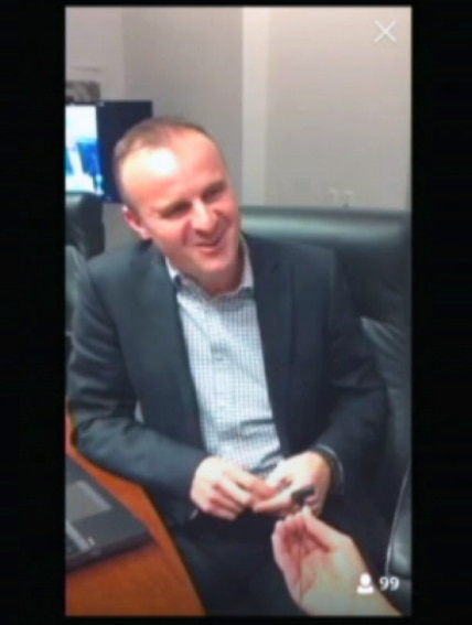 ACT Chief Minister Andrew Barr on Periscope