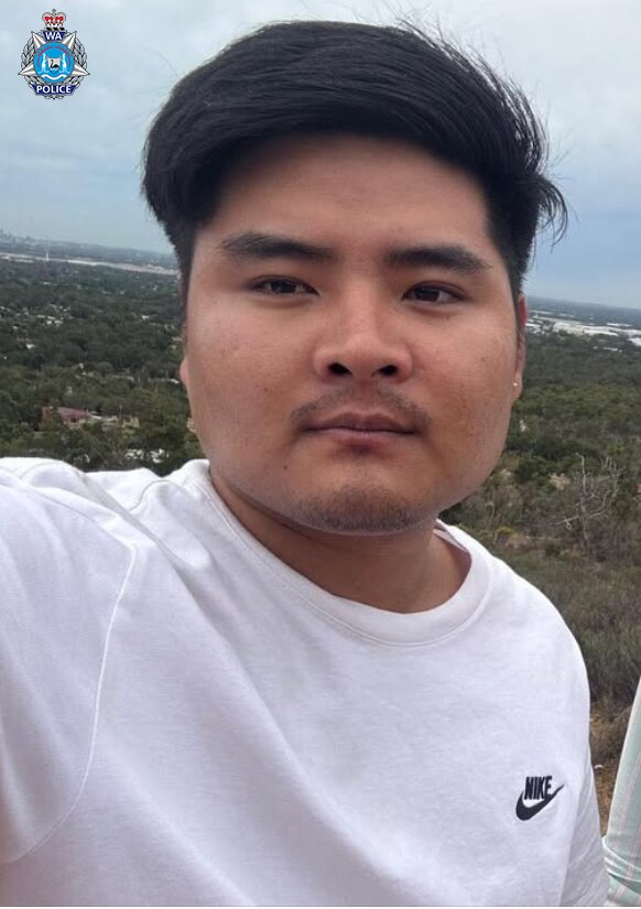 a man takes a selfie.