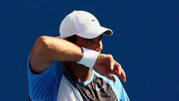 A knee injury may keep Philippousis from qualifying for the Australian Open. (File Photo)