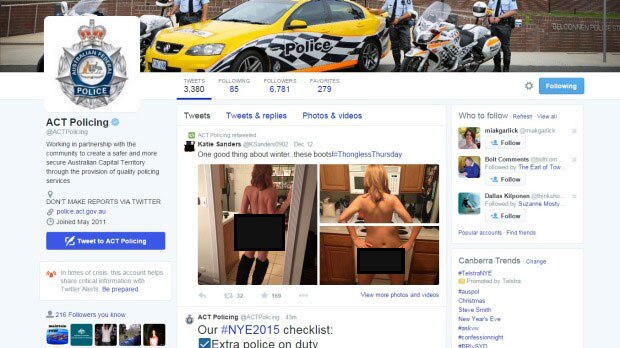 620px x 348px - ACT police 'unsure' how official Twitter account retweeted, favourited porn  - ABC News