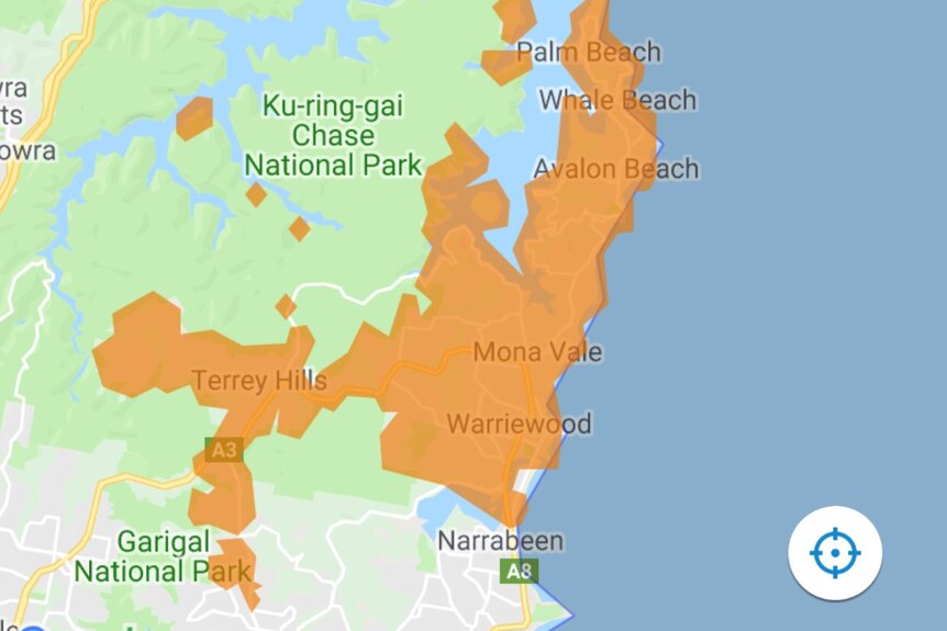 A map of Sydney